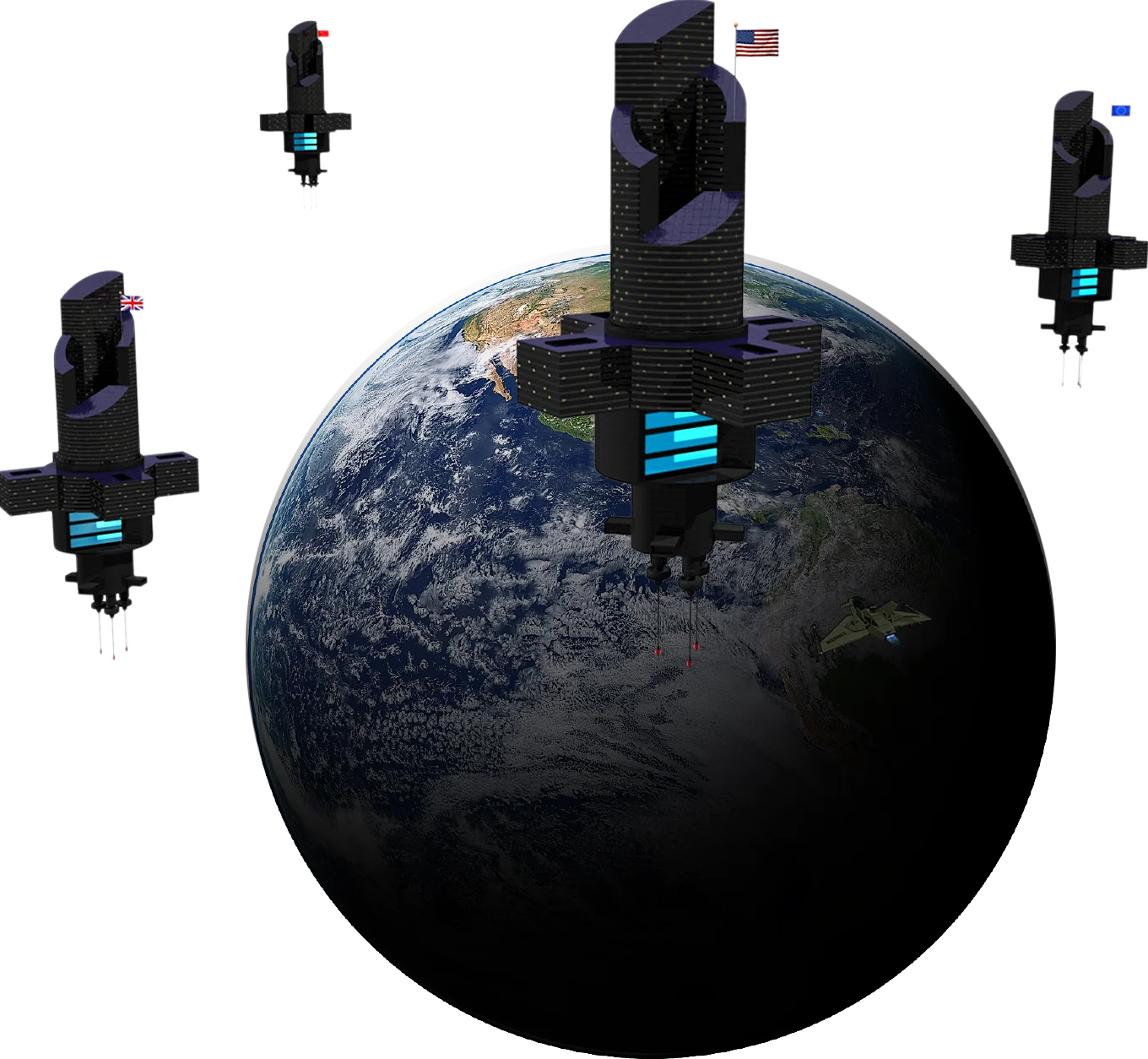 Phantom Ray Cruiser orbiting Earth